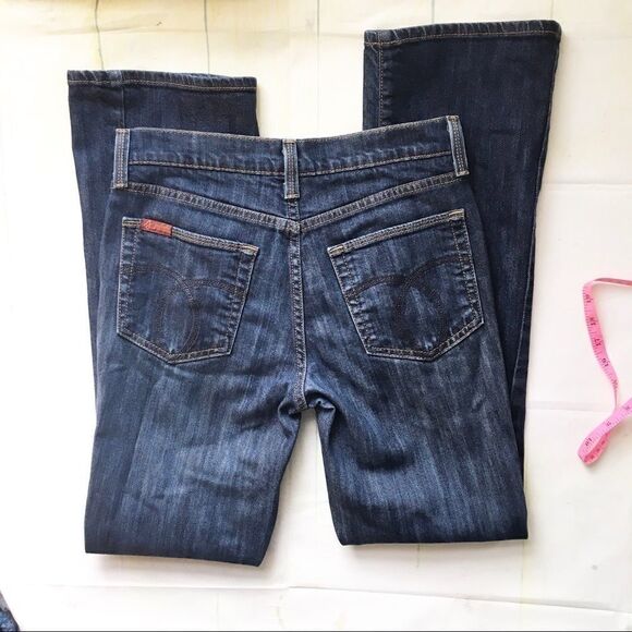 Jordache Flare Mid-Rise Jeans Women’s Size 4 – Dark Wash Retro Y2K Style - Picture 3 of 9